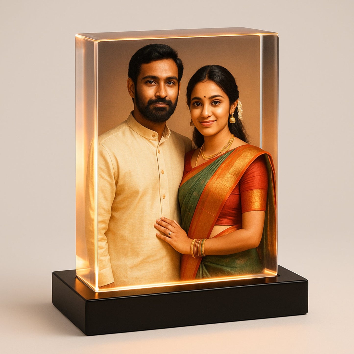 Photo Crystal With Led Light Base