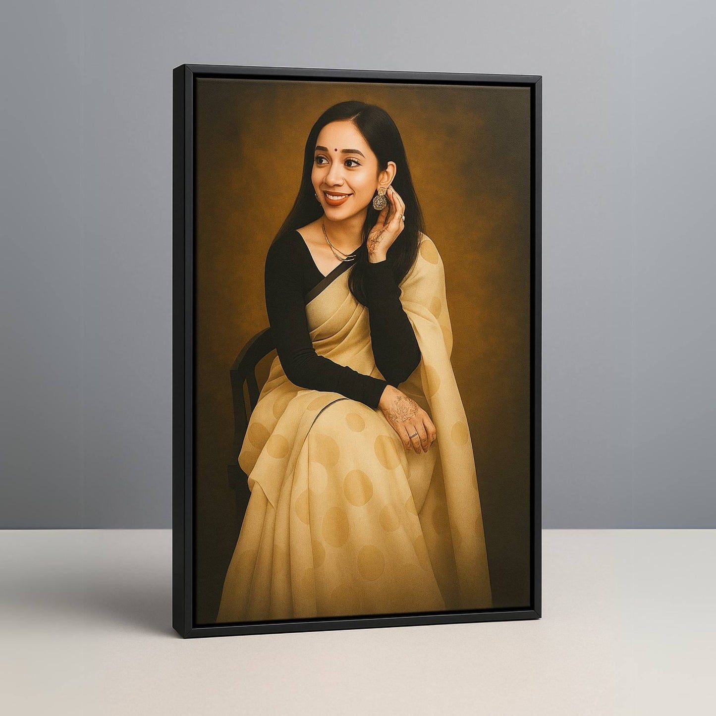 Digital Oil Painting Photo Frame