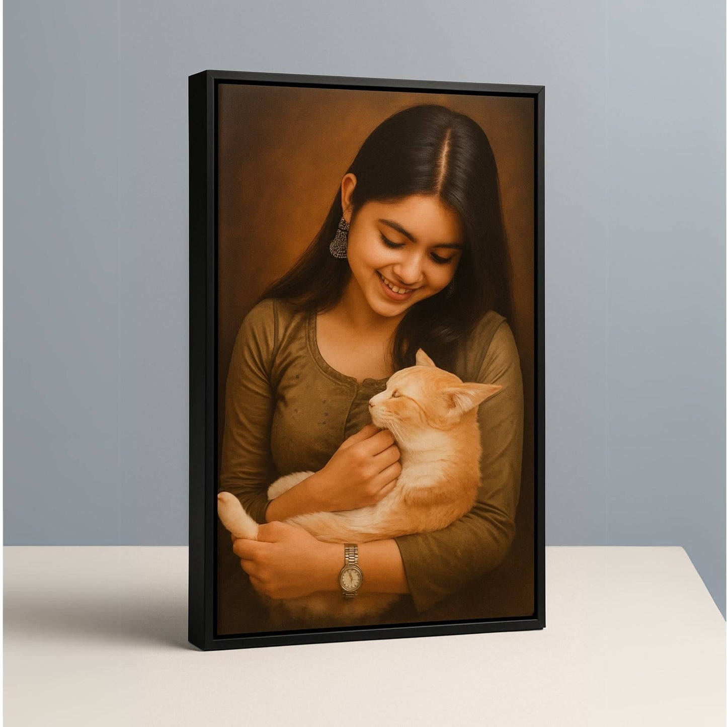 Digital Oil Painting Photo Frame