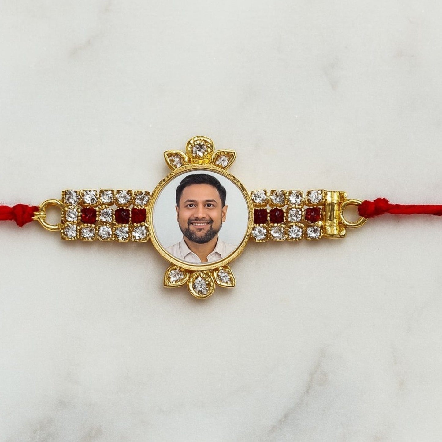 Personalized photo stone Rakhi
