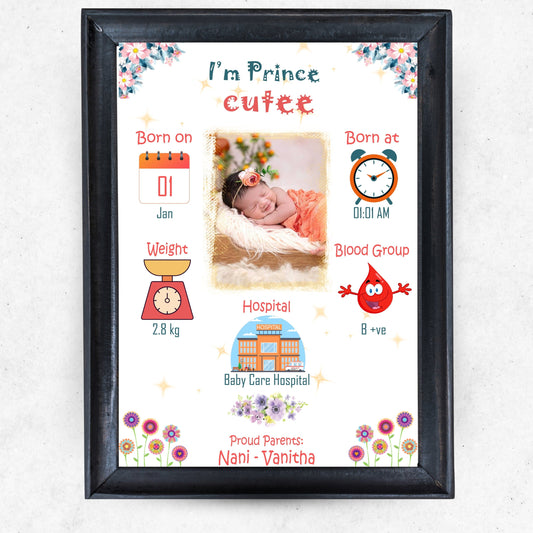 Born baby Customized  Photo Frame