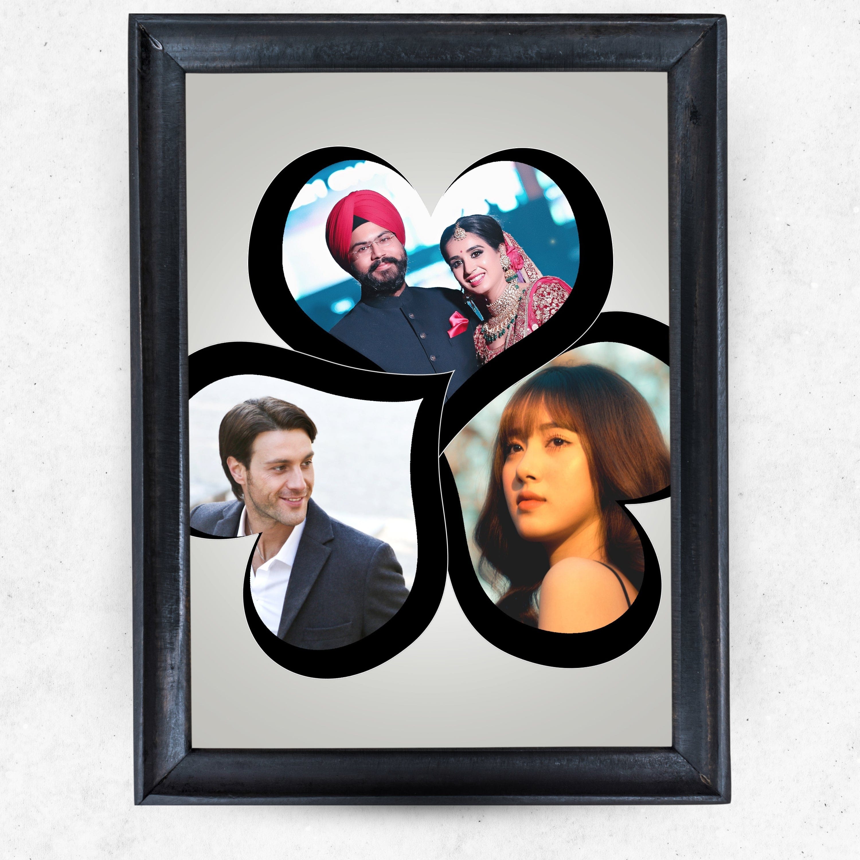 Customized Three Hearts Style Photo Frame – Frames Factory
