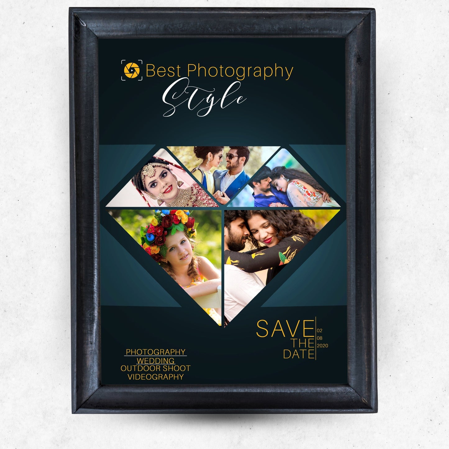 Portrait Frame Diamond Diamond Style Photo Frame – Frames Factory