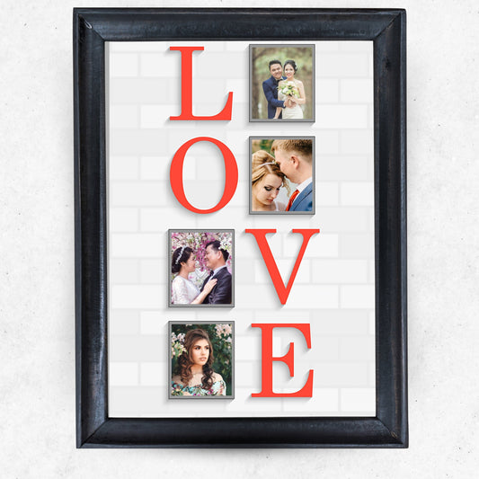 Love Line Portrait  Style Photo Frame
