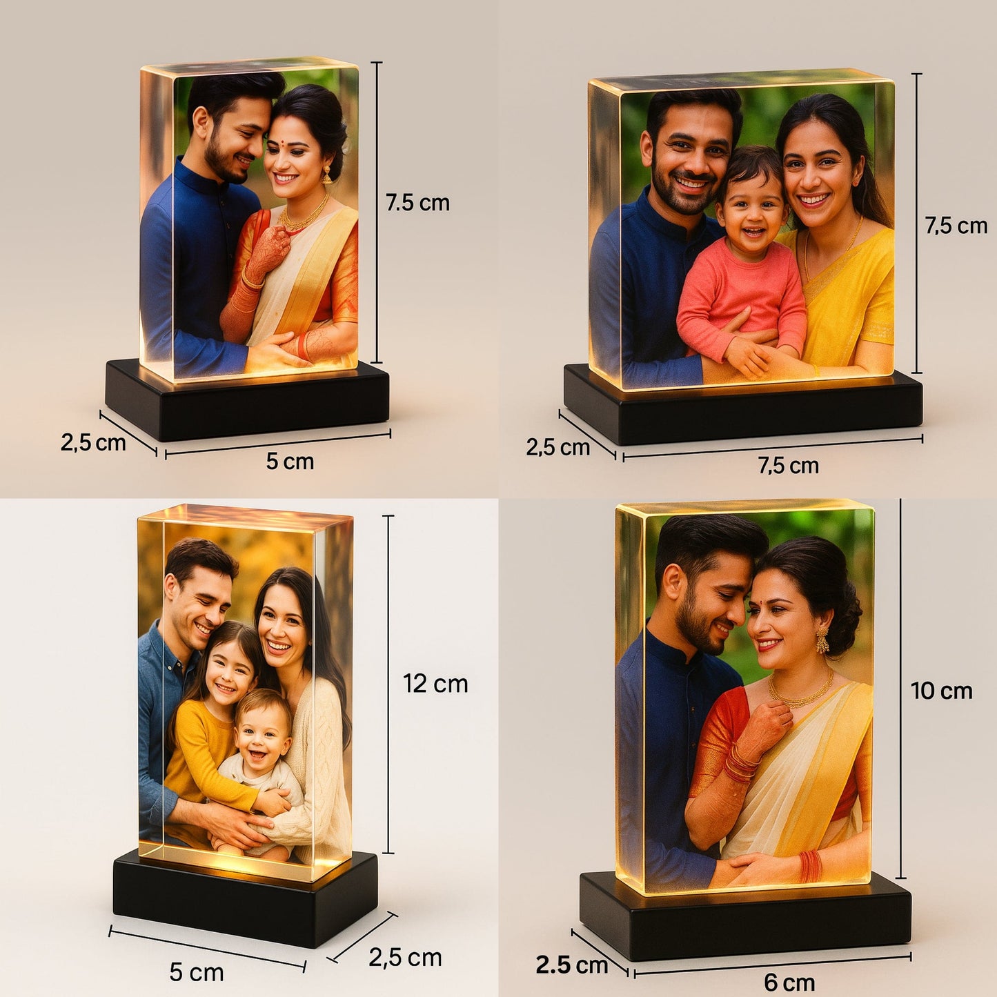 Photo Crystal With Led Light Base