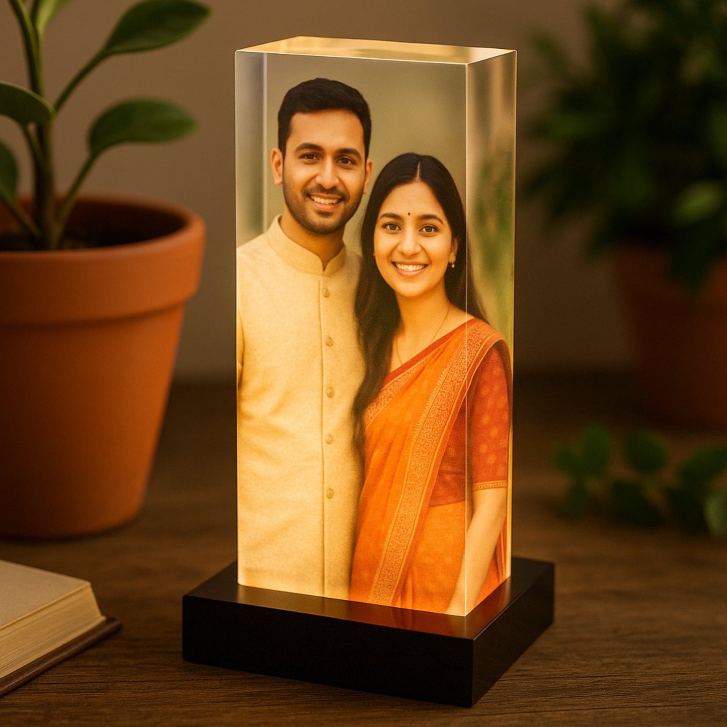 Photo Crystal With Led Light Base