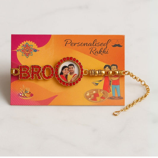 Personalized Photo Bracelet Stone Rakhi