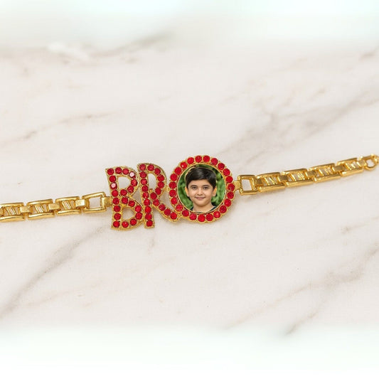 Personalized Photo Bracelet Stone Rakhi