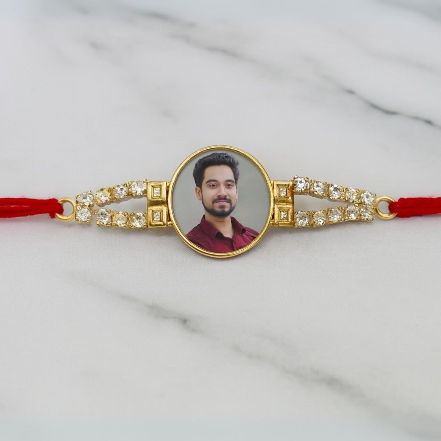Personalized Photo Stone Rakhi