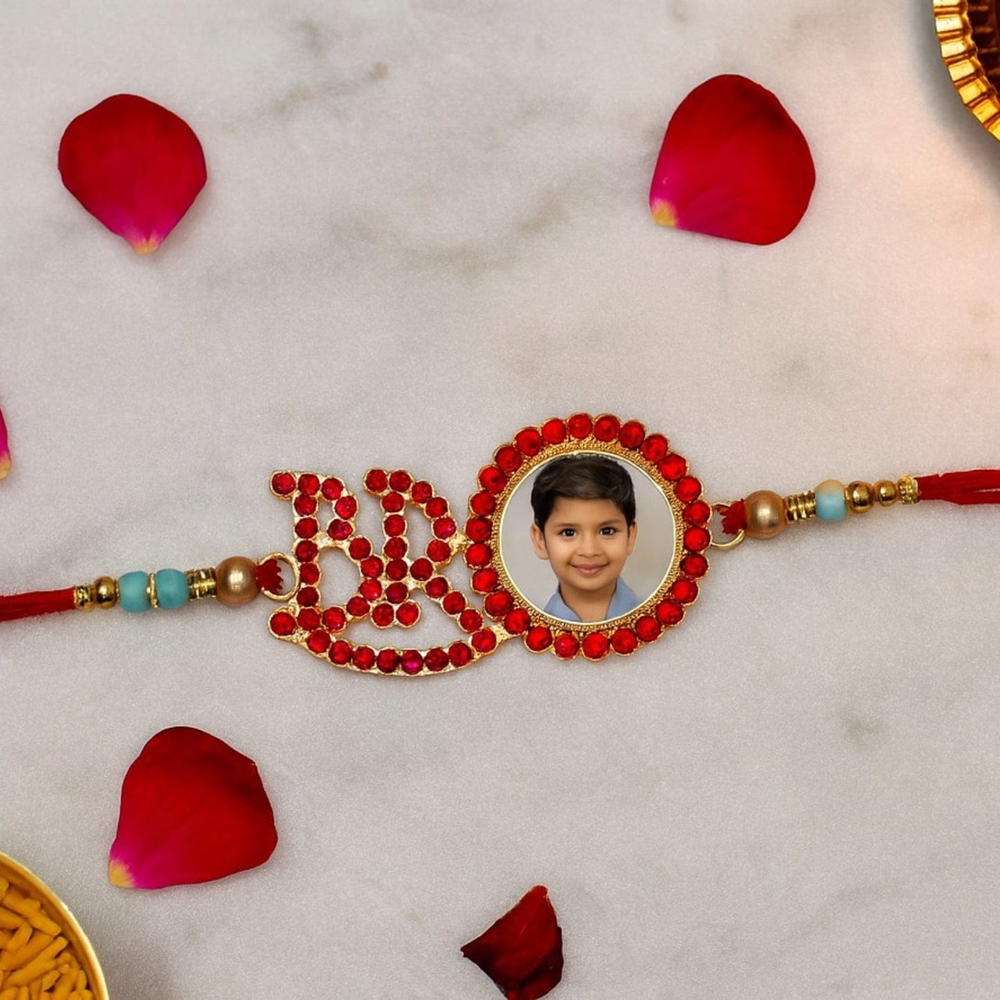 Personalized Photo Stone Rakhi