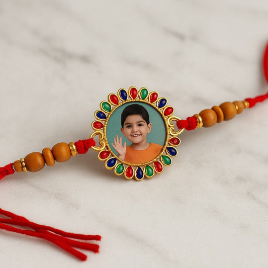 Personalized Photo Stone Rakhi