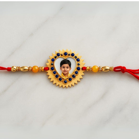 Personalized photo stone Rakhi