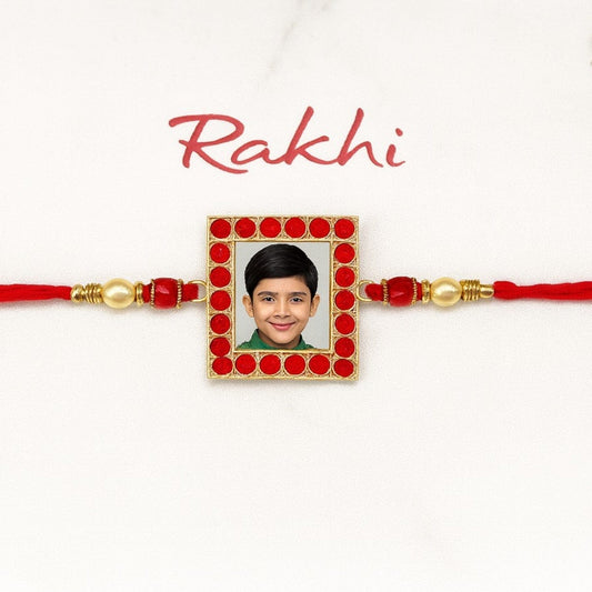 Personalized photo stone Rakhi
