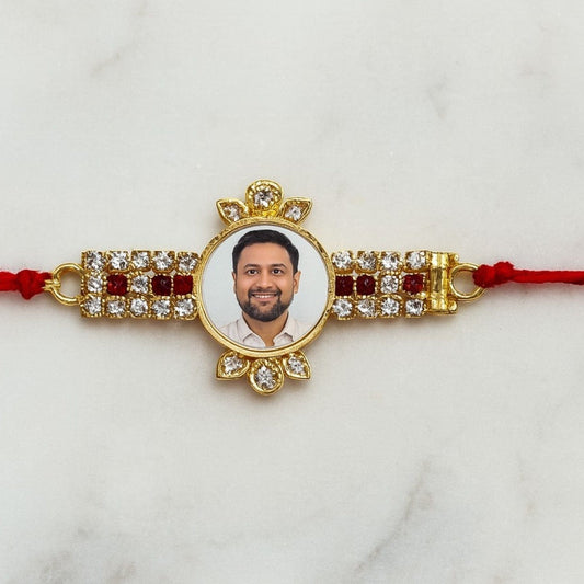 Personalized photo stone Rakhi