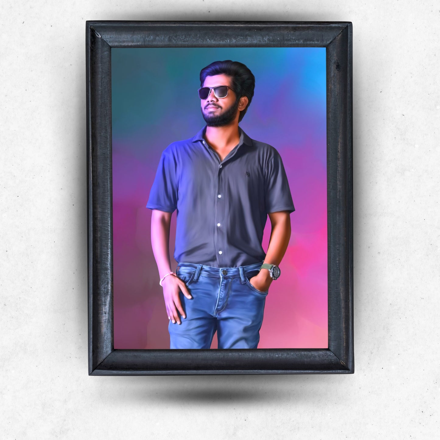 Digital Painting With Photo Frame