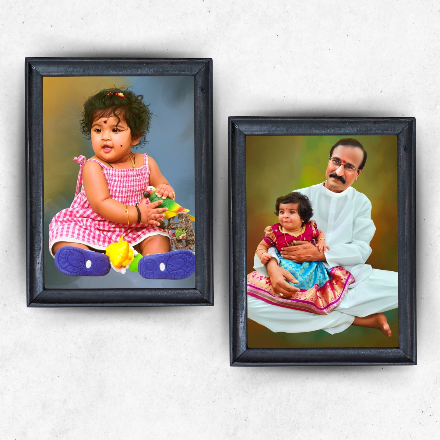 Digital Painting With Photo Frame