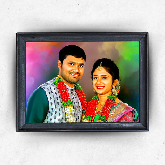 Digital Painting With Photo Frame